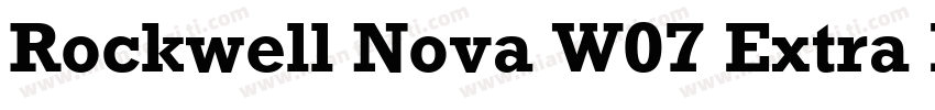 Rockwell Nova W07 Extra Bold字体转换